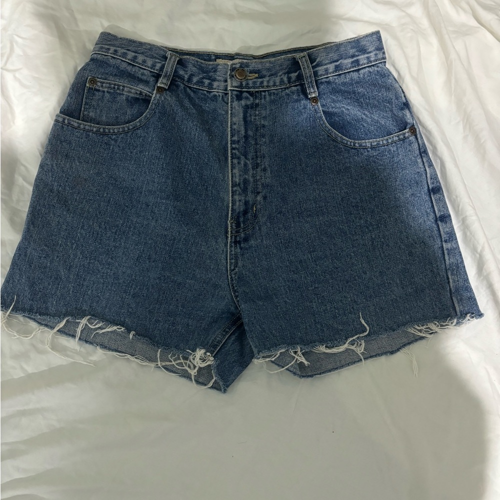 Denim Blue Women's Shorts.Authentic vintage St.John’s Bay High- Waisted Denim
